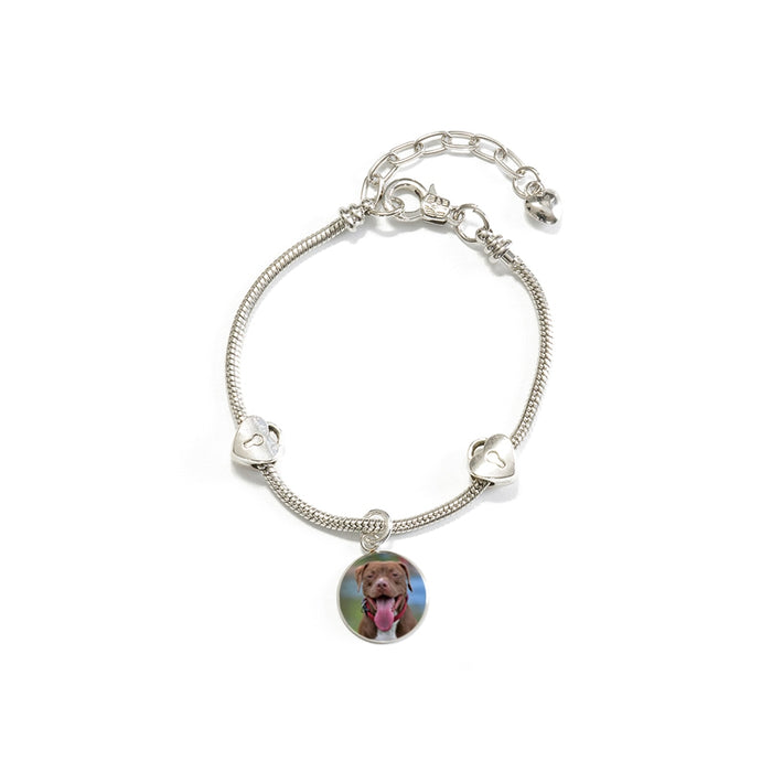 Charm Bracelet with Your Dog's Photo